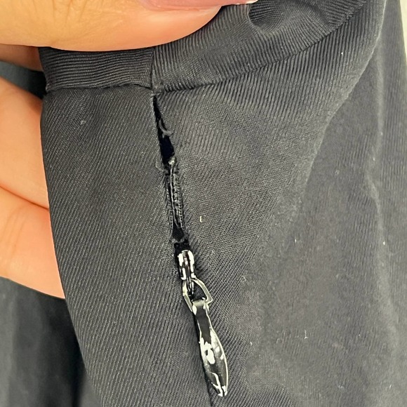 KHAITE Carlina Black Short Puff Sleeve Button Front Dress Womens Size: 12 - Picture 8 of 11